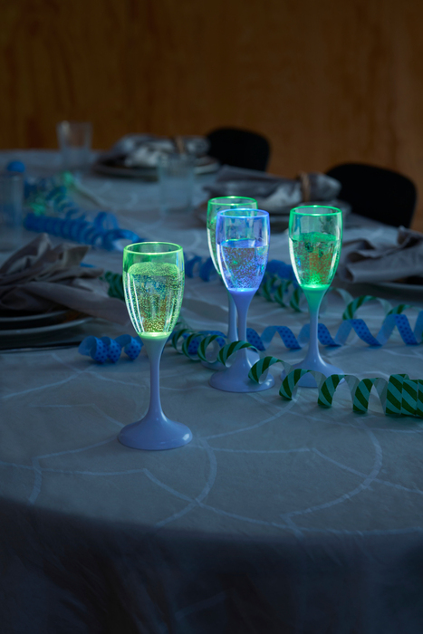Champagneglass med LED-lys 4-pk. - Stemning